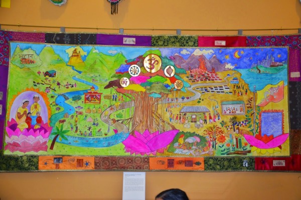 Image of Bhutanese mural project PPR 2014 colorful mural