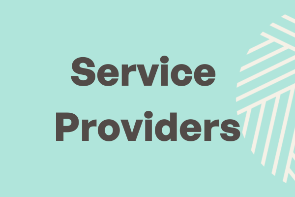 Service Providers Banner on light blue background
