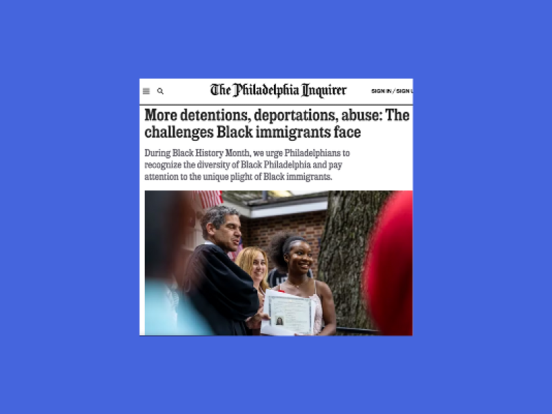 Screen shot of Philly Inquirer headline and image